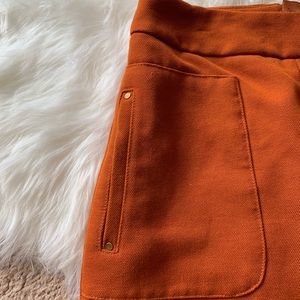 LIKE NEW ORANGE WORK SKIRT WITH REAL POCKETS!